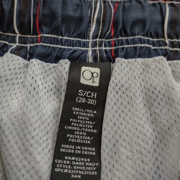 Ocean Pacific blue plaid white red swim shorts - Picture 6 of 7